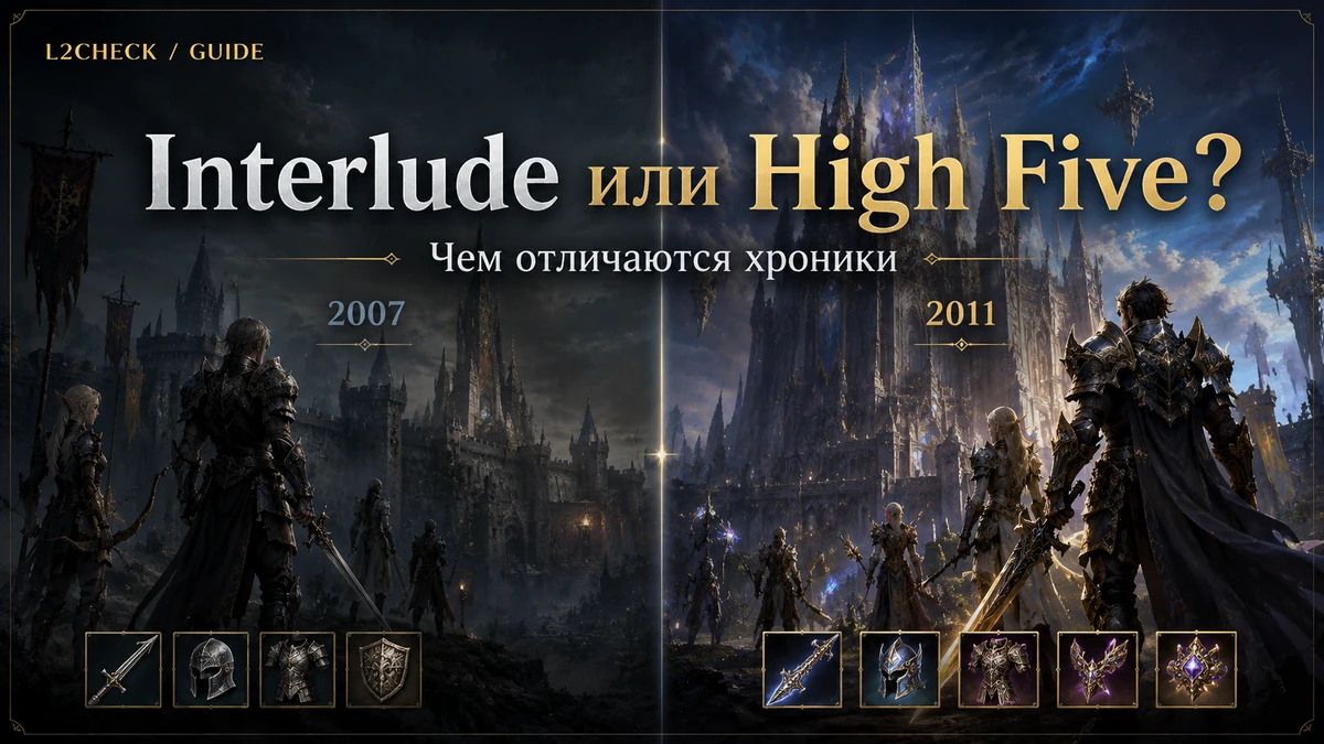 Interlude или High Five: чем отличаются хроники Lineage 2 и что выбрать